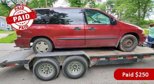 Paid $250 Cash for 2000 Ford Windstar car in Kansas City
